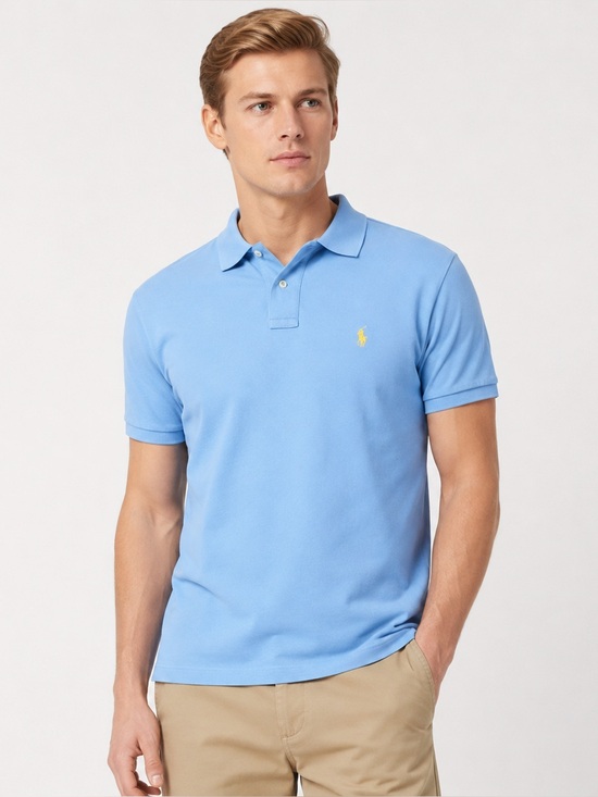 Polo Ralph Lauren Other - Polo Ralph Lauren Custom Fit Polo Shirt Men’s Large Light Blue Pony Logo Modern